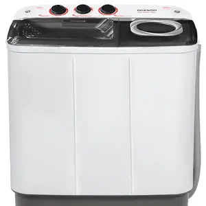 غسالة دايو – حوضين – 8 كجم غسيل – 3 برامج – أبيض – DW-W0871WH