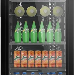 ثلاجة امبيكس 3 قدم 100 لتر باب واحد زجاج اسود IMBC100